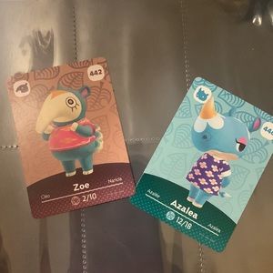 Animal Crossing New Horizons Zoe & azalea Amiibo Card
